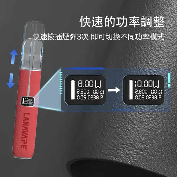 Lana皮革主機 Lanavape皮革主機煙桿 可調節功率 通配一代煙彈